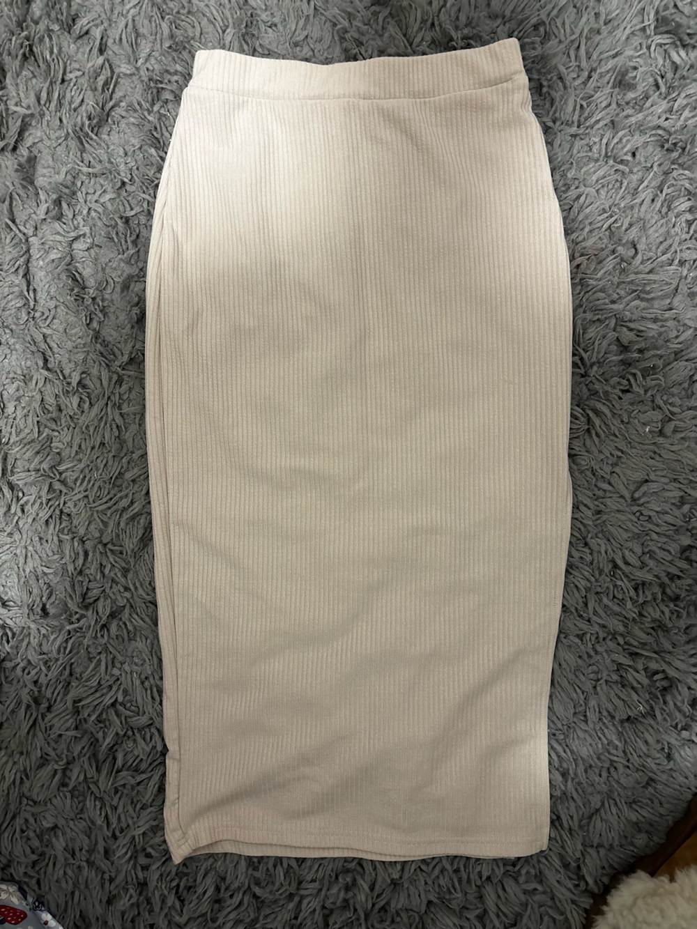 SHEIN Beige Ribbed Cropped Tank - Picture 2 of 2